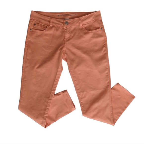 Celebrity Pink Soft Feel Ankle Pants Junior 9 Summer Melon - Picture 1 of 12